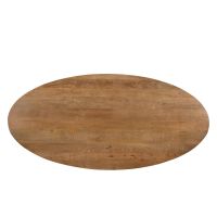 Jesper ovale eettafel - 160 cm - mangohout - naturel