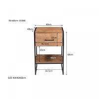 Elin nachtkastje 40 cm mangohout - naturel