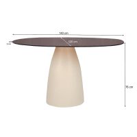 Brix Mylon salontafel 140cm - lichtbruin