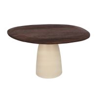 Marron eettafel rond 140cm - bruin