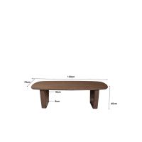 Livingfurn Cortez salontafel 130 cm - donkerbruin