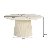 Livingfurn Patrice bijzettafel ø80 cm - crème