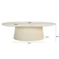 Patrice salontafel 120 cm - crème