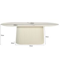 Patrice eettafel 230 cm - crème