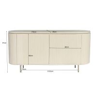 Patou dressoir hout 170 cm - ivoor