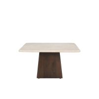 Brix Bottecino bijzettafel vierkant 75 cm - donkerbruin/beige