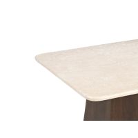 Brix Bottecino bijzettafel vierkant 75 cm - donkerbruin/beige