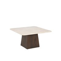 Brix Bottecino bijzettafel vierkant 75 cm - donkerbruin/beige