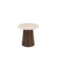 Brix Bottecino bijzettafel ø45 cm - donkerbruin/beige