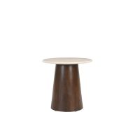 Brix Bottecino bijzettafel ø45 cm - donkerbruin/beige