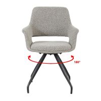 Capp draaibare eetkamerstoel - taupe