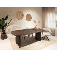 Trevor eettafel Deens ovaal 220 cm - donkerbruin