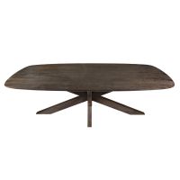Lissabon eettafel Deens ovaal 210 cm - donkerbruin