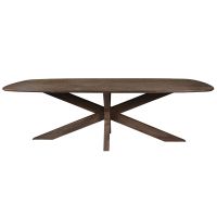 Livingfurn Lissabon eettafel Deens ovaal 240 cm - donkerbruin