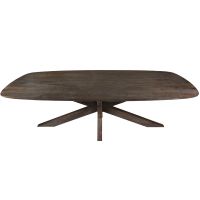 Livingfurn Lissabon eettafel Deens ovaal 240 cm - donkerbruin