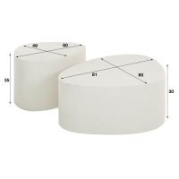 Staci salontafel set van 2 - marmer composiet