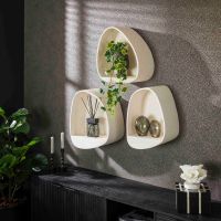 Allan wandschap organisch rond - marmer composiet