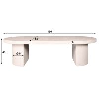 Katie salontafel 150 arch stone - marmer composiet - OUTLET B