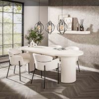 Katie eetkamertafel arch stone 215x90cm - marmer composiet