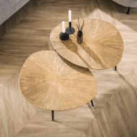 Fraaai Samia salontafel set van 2 organisch - brons