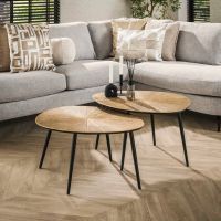 Fraaai Samia salontafel set van 2 organisch - brons