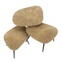 Samia salontafel set van 3 vierhoekig - brons