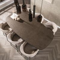 Fraaai Alfa eettafel Deens ovaal 215 cm - brons