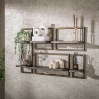 Nowi wandschap set van 5 - brons antiek