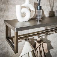 Nowi kapstok 6 haken hoedenplank - brons antiek