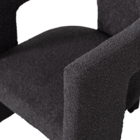 Tiwa fauteuil bouclé donkergrijs van het woonmerk Woood