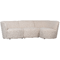 Coco 3-zits ronding rechts boucle