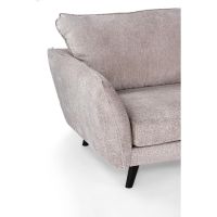 Collin 3-zits hoekbank rechts stof - beige/poot zwart