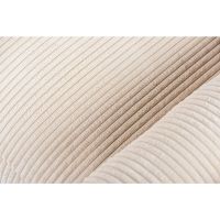 Vurna Amber 3-zits hoekbank links ribstof - beige/poot zwart