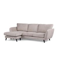 Orinoco 3-zitsbank links stof - beige/poot zwart