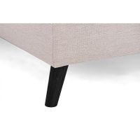 Aida 3-zits U-bank rechts stof - beige/poot zwart