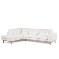 Vurna Cleo 3-zits hoekbank links stof - naturel