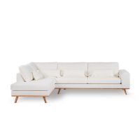 Vurna Cleo 3-zits hoekbank links stof - naturel