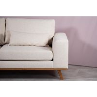 Grande 3-zits hoekbank links stof - beige