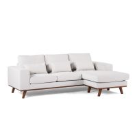 Melva 3-zitsbank L+R stof - beige