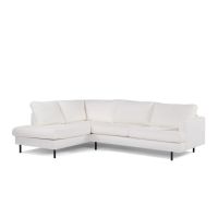 Trisha 3-zits hoekbank links stof - naturel