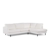 Vurna Trisha 3-zits hoekbank rechts stof - naturel