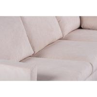 Lois 3-zits hoekbank rechts stof - beige