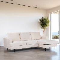 Aubrey 3-zitsbank L+R stof - champagne