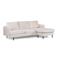 Aubrey 3-zitsbank L+R stof - champagne