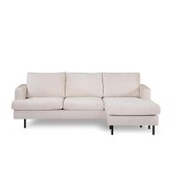 Aubrey 3-zitsbank L+R stof - champagne