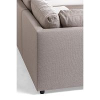 Eddie 3-zits hoekbank links stof - beige