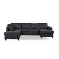 Vurna Nola 3-zits hoekbank links stof - antraciet