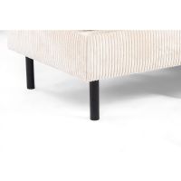 Vurna David 3-zits hoekbank links ribstof - beige