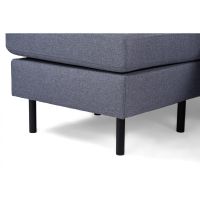 Nola 3-zitsbank L+R stof - donkergrijs