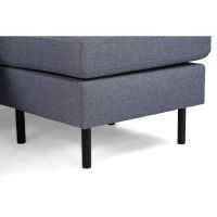 Nola 3-zitsbank L+R stof - donkergrijs